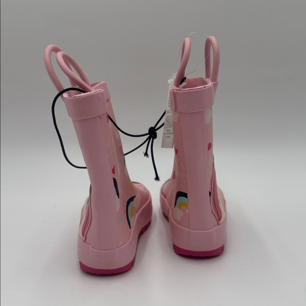 KomfysMe Kids Rain Boots Unicorn Rainbow Pink Toddler Size 5 - Picture 3 of 5